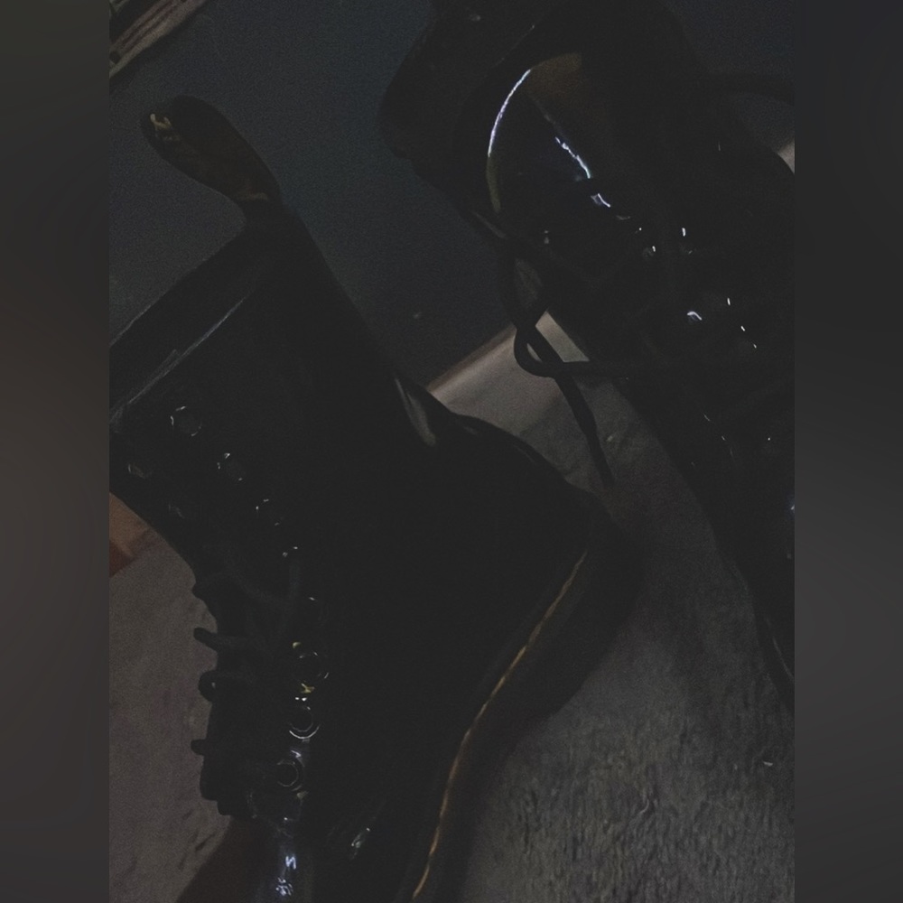 Black rubber doc martens
